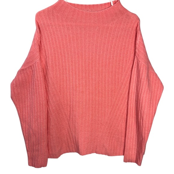 Old Navy Sweaters - Old Navy Ribbed Mock Neck Sweater Peony Pink Women's Large Soft Knit Pullover